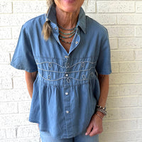 Loopty Lou Denim Top