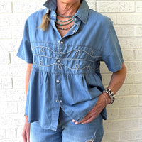 Loopty Lou Denim Top