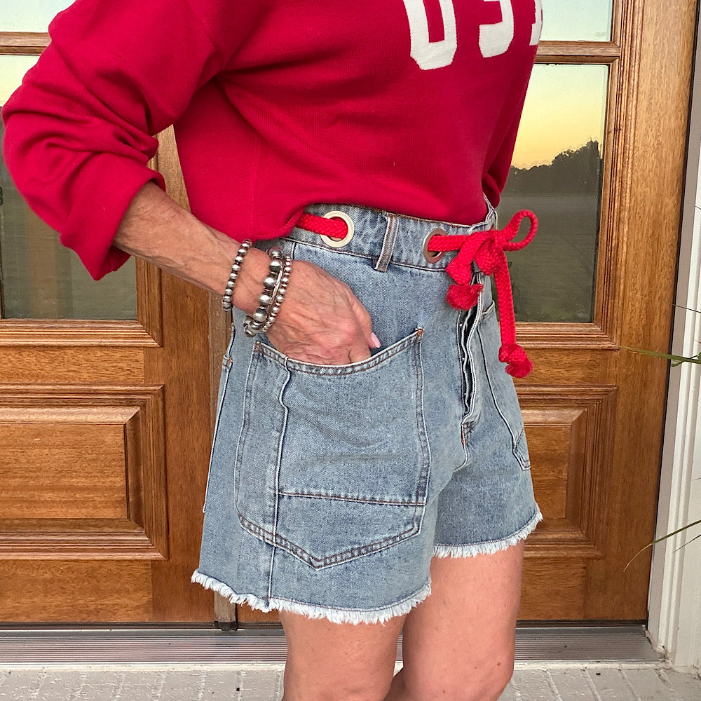 Tie it up Denim Shorts