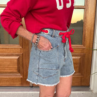 Tie it up Denim Shorts