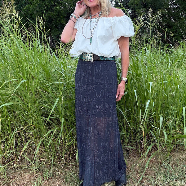 Boot Stitch Mesh Skirt