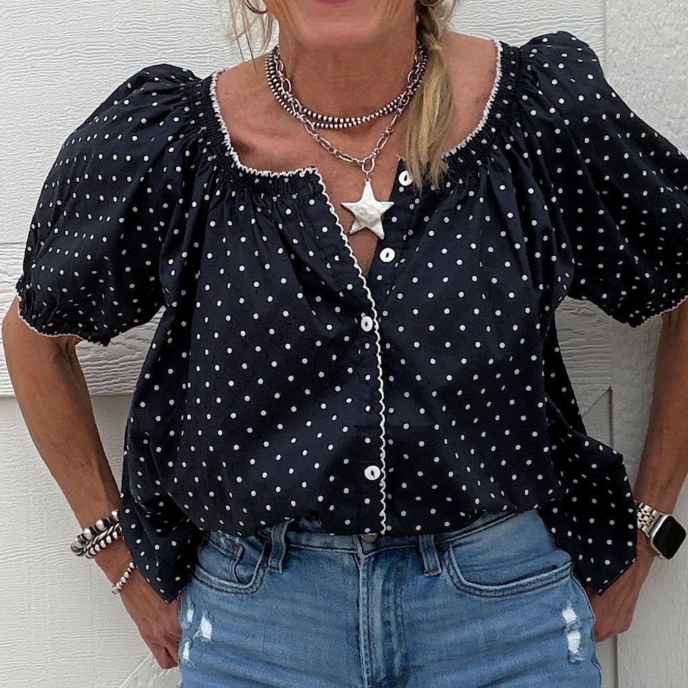 Sweetheart Dots Blouse