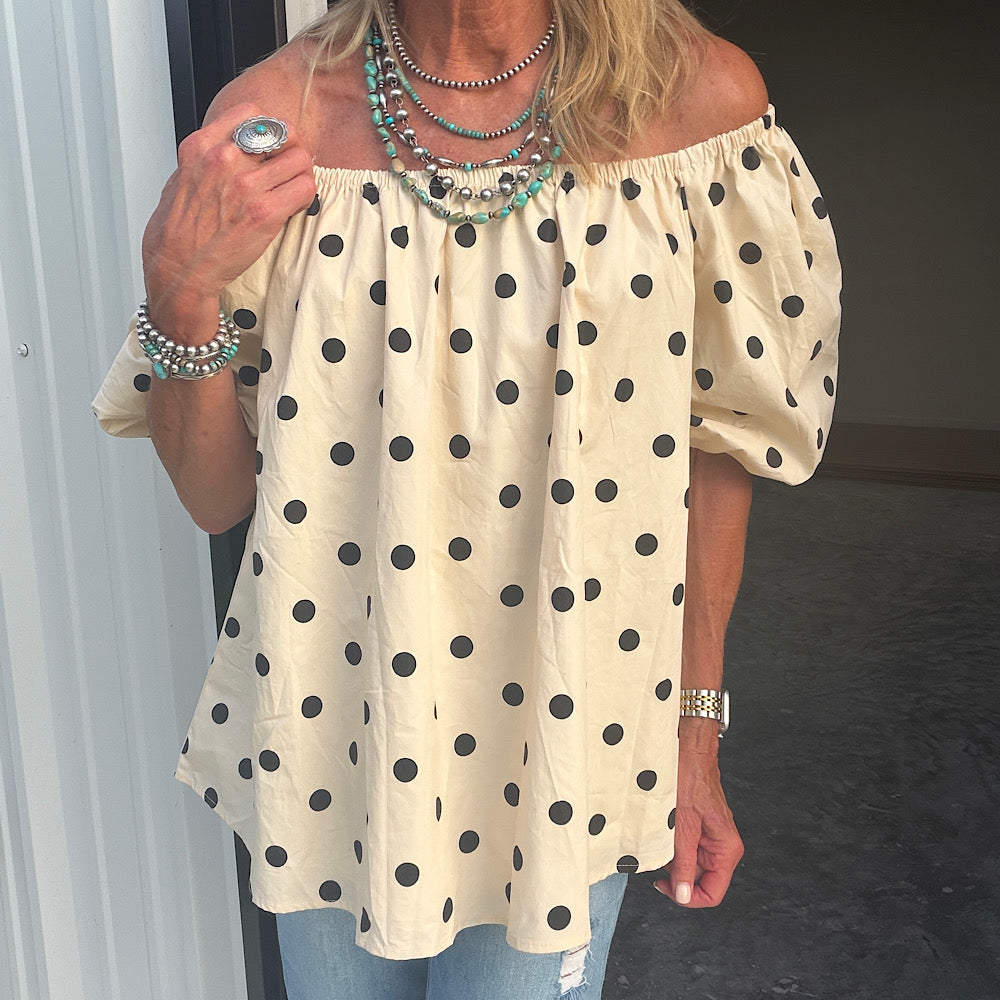 Polka DOTS top