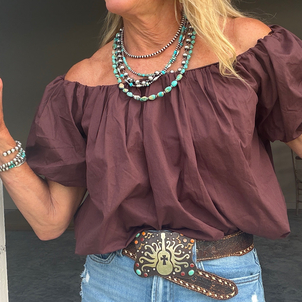 Cotton Puff Sleeve Top