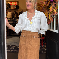 The Bridled Suede Skirt