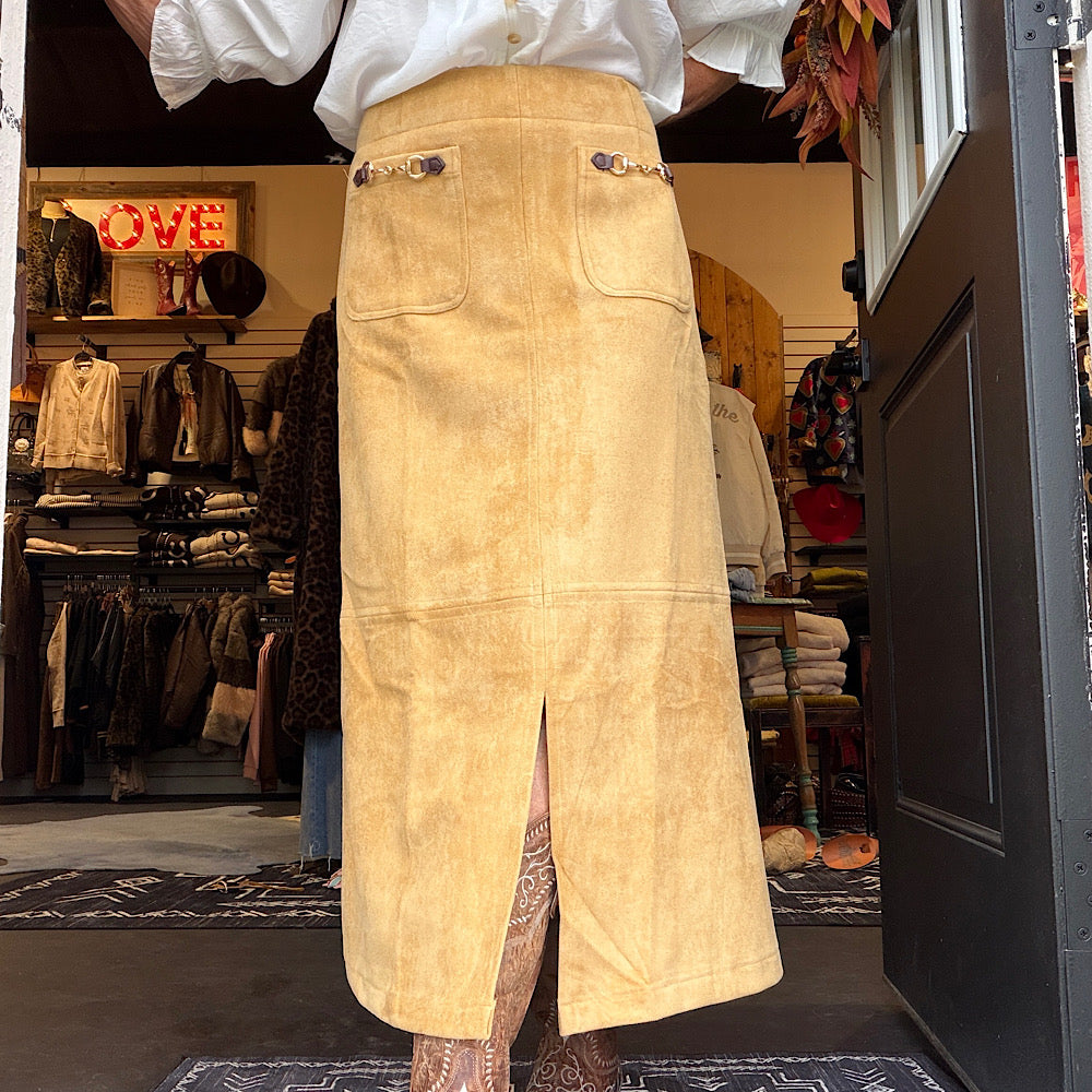 The Bridled Suede Skirt