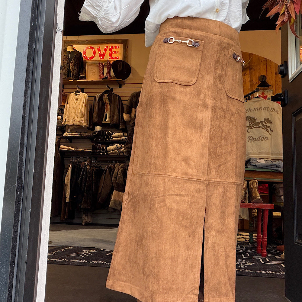 The Bridled Suede Skirt