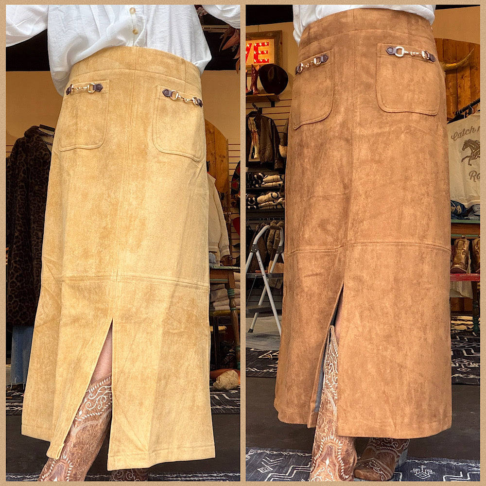 The Bridled Suede Skirt