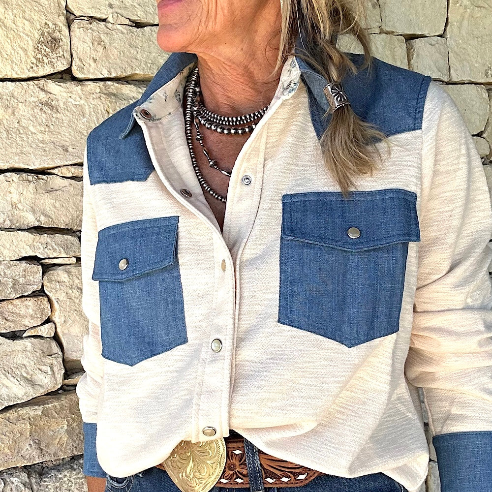 Denim & Knit Shirt