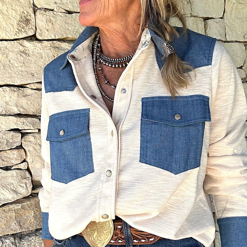 Denim & Knit Shirt