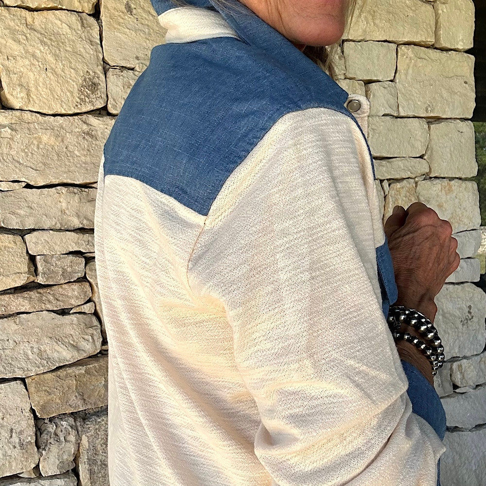 Denim & Knit Shirt