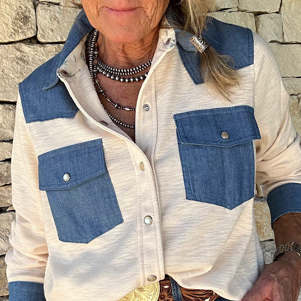 Denim & Knit Shirt