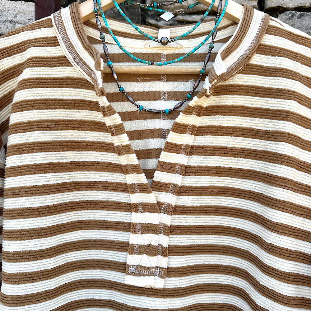 Textured Strip Top