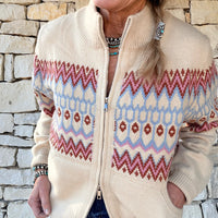 Fair Isle Zip Cardigan