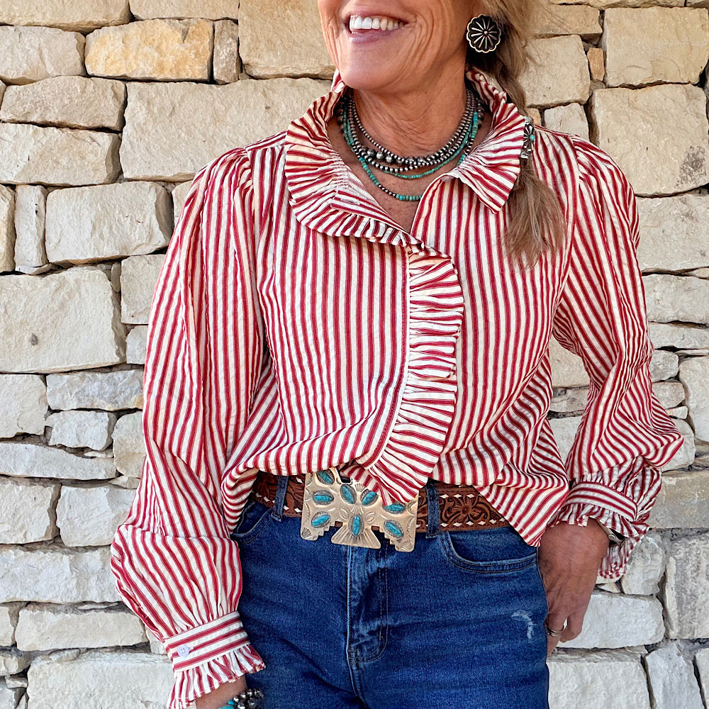 Ruffle Detail Stripe