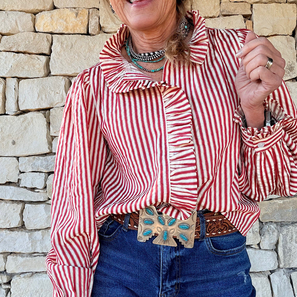 Ruffle Detail Stripe