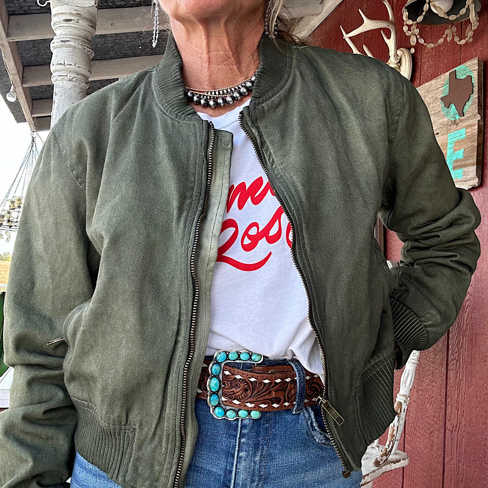 Denim Washed Bomber