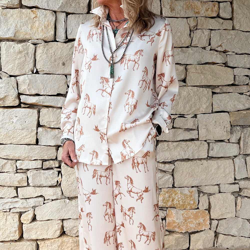 Shiny Horse Blouse & Pant