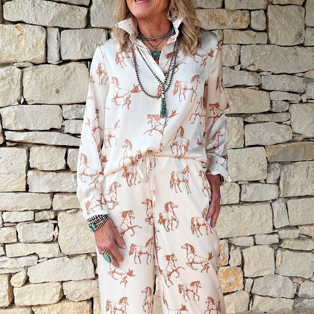 Shiny Horse Blouse & Pant