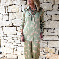 Leopard Lounge Blouse & Top