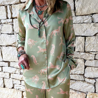 Leopard Lounge Blouse & Top