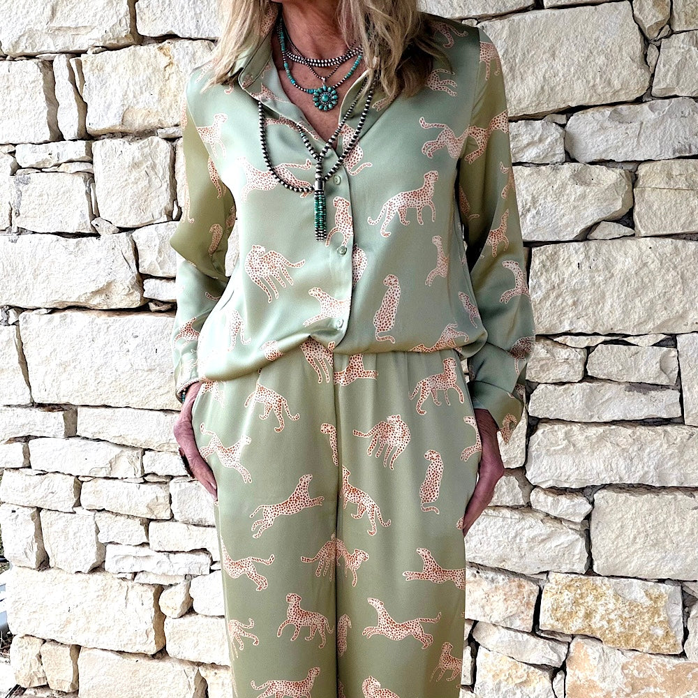 Leopard Lounge Blouse & Top