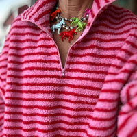 Pink Candy Stripe Pullover