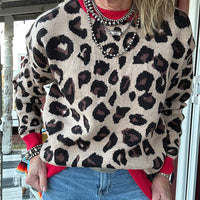 Leopard & Red Sweater