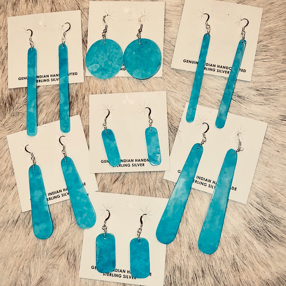 Turquoise Slab Earrings